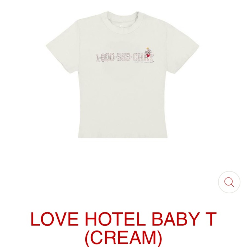 Cherry LA valentine capsule baby tee